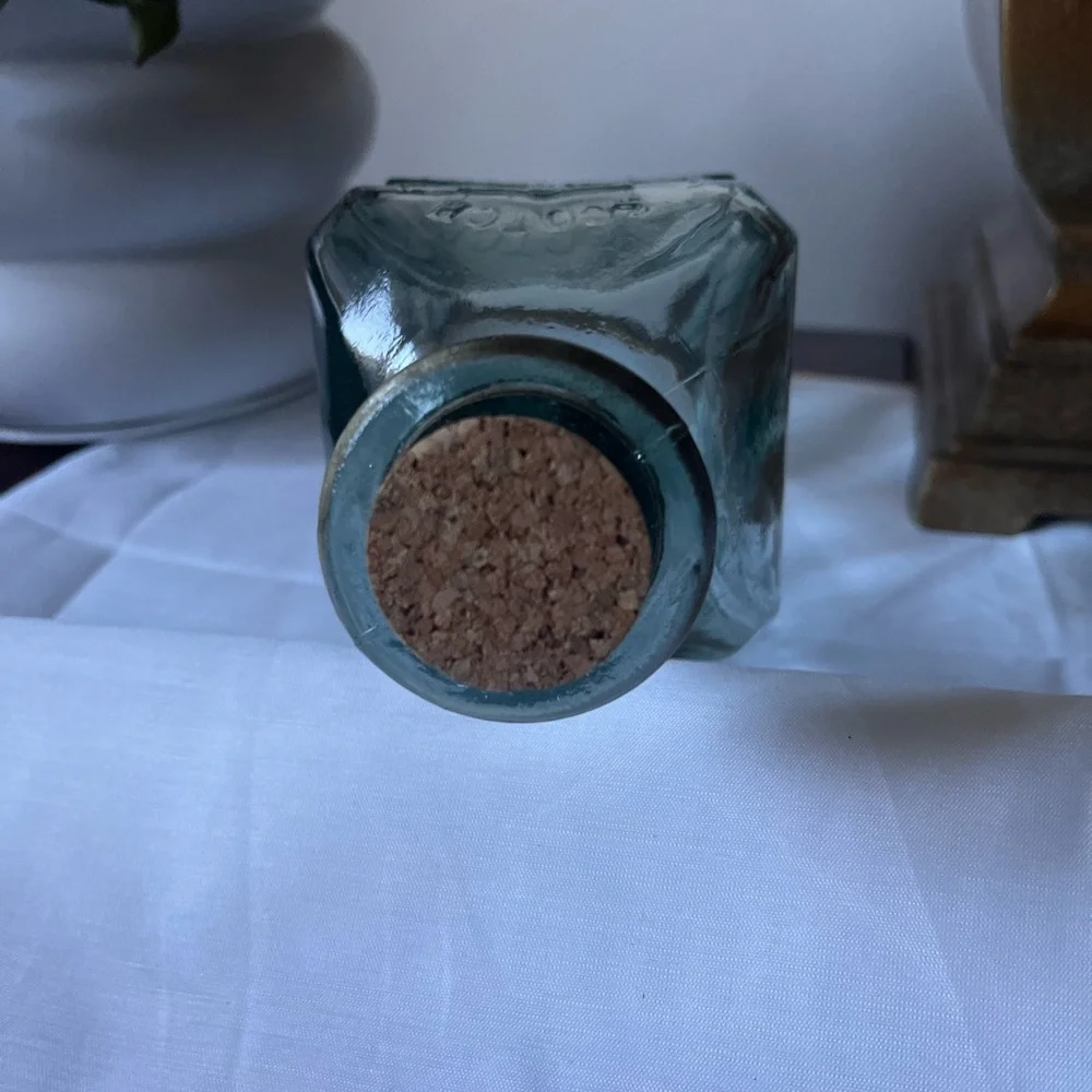 Vintage Inspired Decorative Glass Bottle w/ Cork Stopper